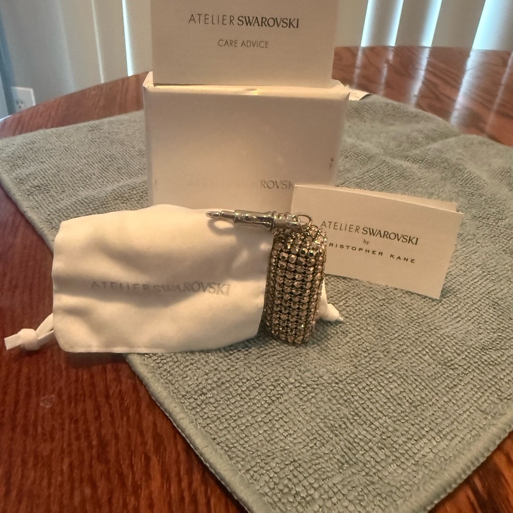Atelier Swarovski Gold and Silver Crystal Keychain